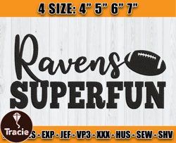 Ravens Embroidery, NFL Ravens Embroidery, NFL Machine Embroidery Digital, 4 sizes Machine Emb Files - 05
