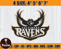 Ravens Embroidery, NFL Ravens Embroidery, NFL Machine Embroidery Digital, 4 sizes Machine Emb Files -24