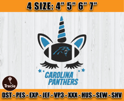 Panthers Embroidery, Unicorn Embroidery, NFL Machine Embroidery Digital, 4 sizes Machine Emb Files -26 Tracie