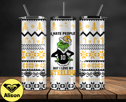 Pittsburgh Steelers Christmas Tumbler Png, NFL Merry Christmas Png, NFL, NFL Football Png 125
