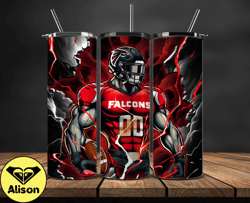 Atlanta Falcons Tumbler Wraps, Logo NFL Football Teams PNG,  NFL Sports Logos, NFL Tumbler PNG Design by Alison 2