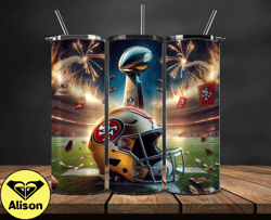 San Francisco 49ers Super Bowl Tumbler Png, Super Bowl 2024 Tumbler Wrap 37