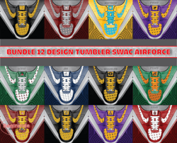 bundle 12 design tumbler swac college  , college sneaker tumbler wrap ,bundle sport tumbler 156