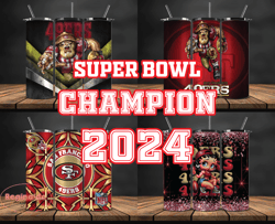 San Francisco 49ers Super Bowl Tumbler Png, Super Bowl 2024 Tumbler Wrap 09