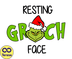 Grinch Christmas SVG, christmas svg, grinch svg, grinchy green svg, funny grinch svg, cute grinch svg, santa hat svg 231