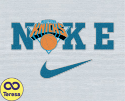 Nike New York Knicks Svg, Stitch Nike Embroidery Effect, NBA Logo, Basketball Svg, NBA, Nike Nba Design 23