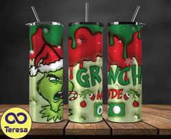 Grinchmas Christmas 3D Inflated Puffy Tumbler Wrap Png, Christmas 3D Tumbler Wrap, Grinchmas Tumbler PNG 15
