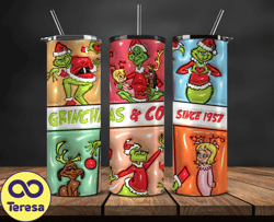 Grinchmas Christmas 3D Inflated Puffy Tumbler Wrap Png, Christmas 3D Tumbler Wrap, Grinchmas Tumbler PNG 117