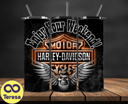 Harley Tumbler Wrap,Harley Davidson PNG, Harley Davidson Logo, Design by Cookies 56
