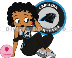 Carolina Panthers Betty Boop Svg, NFL Svg, Girl Sport Svg, Football Svg Download Digital File 28