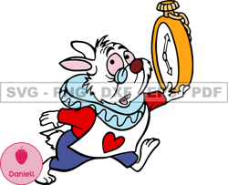 White Rabbit Svg, Alice in Wonderland Svg, Cartoon Customs SVG, EPS, PNG, DXF 80