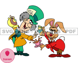 March Hare Svg, Mad Hatter and Dormouse Png, disney mad character Svg 96