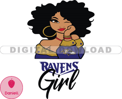 Ravens Girl Svg, Girl Svg, Football Team Svg, NFL Team Svg, Png, Eps, Pdf, Dxf file 03