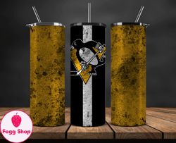 Pittsburgh Penguins Tumbler Warp, NCCA Tumbler Warp, Sport Tumbler PNG ,Instant Download 76