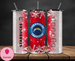 Los Angeles Chargers Christmas Tumbler Png, NFL Merry Christmas Png, NFL, NFL Football Png 50