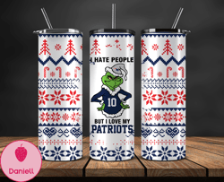 New England Patriots Christmas Tumbler Png, NFL Merry Christmas Png, NFL, NFL Football Png 119