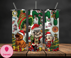 Christmas 20oz Tumbler Wrap PNG, Christmas 3D Inflated Puffy Tumbler Wrap Png, Grinchmas 20oz Png 342