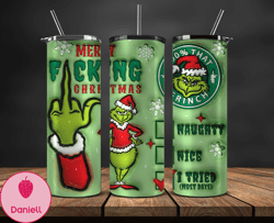 Grinchmas Christmas 3D Inflated Puffy Tumbler Wrap Png, Christmas 3D Tumbler Wrap, Grinchmas Tumbler PNG 78