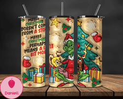 Grinchmas Christmas 3D Inflated Puffy Tumbler Wrap Png, Christmas 3D Tumbler Wrap, Grinchmas Tumbler PNG 85