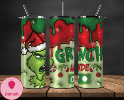 Grinchmas Christmas 3D Inflated Puffy Tumbler Wrap Png, Christmas 3D Tumbler Wrap, Grinchmas Tumbler PNG 102