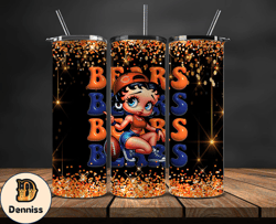 Chicago Bears Tumbler Wraps, NFL Teams, Betty Boop Tumbler, Betty Boop Wrap, Logo NFL Png, Tumbler Design by Daniell Sto