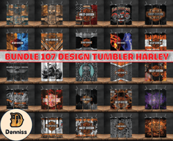 Bundle 107 Design Harley Tumbler Wrap,Harley Davidson PNG, Harley Davidson Logo, Design by Daniell 108