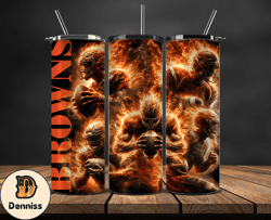 Cleveland Browns Glow Tumbler Wraps, , NFL Logo,, NFL Sports, NFL Design Png, Design by Daniell  06