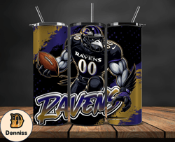 Baltimore Ravens Tumbler Wrap, Nfl Teams,Nfl Logo football, Logo Tumbler PNG, Design by  Davisbundlesvg 03