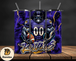 Baltimore RavensTumbler Wrap, NFL Logo Tumbler Png, Nfl Sports, NFL Design Png, Design by Davisbundlesvg-03