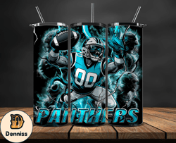 Carolina Panthers Tumbler Wrap Glow, NFL Logo Tumbler Png, NFL Design Png, Design by Davisbundlesvg-05