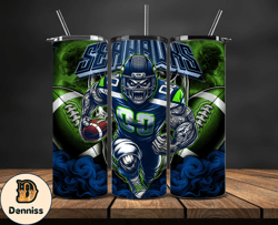 Seattle Seahawks Tumbler Wrap, Football Wraps, Logo Football PNG, Logo NFL PNG, All Football Team PNG, Design by Davisbu
