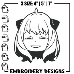 Anya meme Embroidery Design, Spy x family Embroidery, Embroidery File, Anime Embroidery, Anime shirt, Digital download