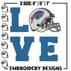 Buffalo Bills Love embroidery design, Buffalo Bills embroidery, NFL embroidery, logo sport embroidery, embroidery design