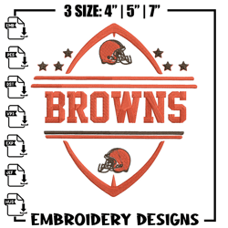 Cleveland Browns Ball embroidery design, Browns embroidery, NFL embroidery, logo sport embroidery, embroidery design.