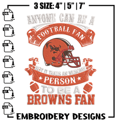 Cleveland Browns Fan embroidery design, Cleveland Browns embroidery, NFL embroidery, sport embroidery, embroidery design