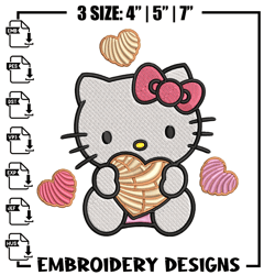 Concha Hello Kitty Embroidery Design, Hello Kitty cartoon Embroidery, Embroidery File, Cartoon shirt, Digital download.