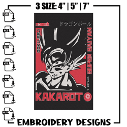 Goku poster Embroidery Design, Dragonball Embroidery, Embroidery File, Anime Embroidery, Anime shirt, Digital download