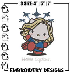 Hello captain Embroidery Design, Hello kitty Embroidery, Embroidery File, Anime Embroidery, Anime shirt,Digital download
