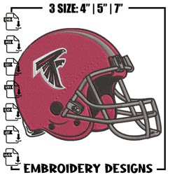Helmet Atlanta Falcons embroidery design, Falcons embroidery, NFL embroidery, sport embroidery, embroidery design
