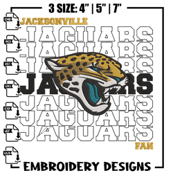 Jacksonville Jaguars embroidery design, Jaguars embroidery, NFL embroidery, logo sport embroidery, embroidery design.