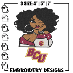 Bethune Cookman girl embroidery design, NCAA embroidery, Embroidery design,Logo sport embroidery,Sport embroidery
