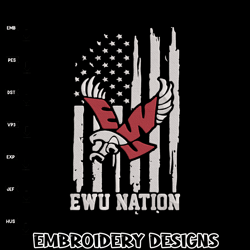 Eastern Washington poster embroidery design, NCAA embroidery,Sport embroidery, Logo sport embroidery, Embroidery design.