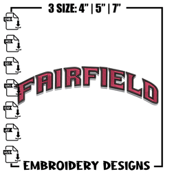 Fairfield Stags logo embroidery design, NCAA embroidery, Embroidery design, Logo sport embroidery, Sport embroidery