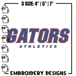 Florida Gators logo embroidery design, NCAA embroidery, Embroidery design, Logo sport embroidery, Sport embroidery