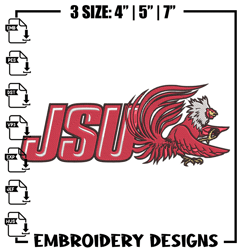 Jacksonville State logo embroidery design, NCAA embroidery, Sport embroidery,Logo sport embroidery,Embroidery design.
