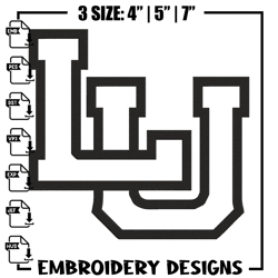 Lamar University logo embroidery design,NCAA embroidery,Sport embroidery,logo sport embroidery,Embroidery design.
