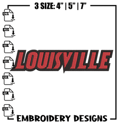 Louisville Cardinals logo embroidery design, NCAA embroidery,Sport embroidery,Logo sport embroidery,Embroidery design