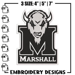 Marshall Herd logo embroidery design, NCAA embroidery, Sport embroidery, Embroidery design,Logo sport embroidery