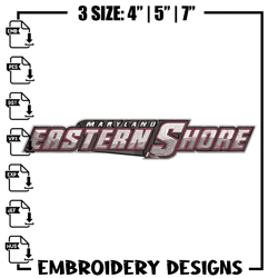 Maryland Eastern Shore logo embroidery design, NCAA embroidery, Embroidery design,Logo sport embroidery,Sport embroidery