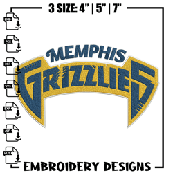 Memphis Grizzlies logo embroidery design, NBA embroidery, Sport embroidery,Embroidery design, Logo sport embroidery
